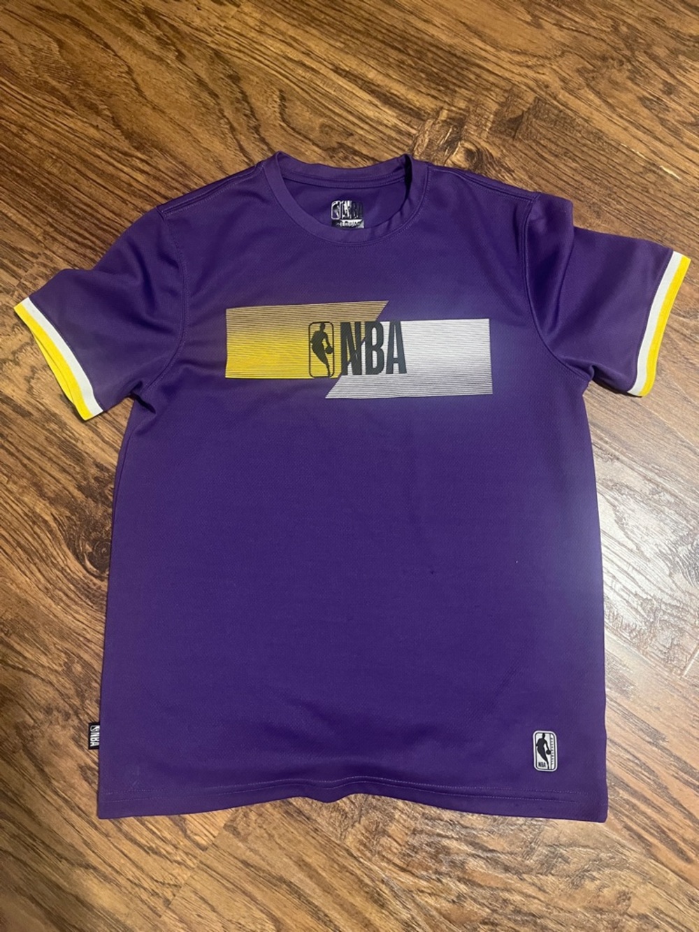 NBA Purple Short-Sleeve Tee with Yellow and White Accents, teenager boys medium - Picture 1 of 5